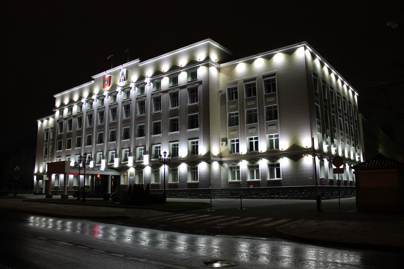Архитектурное освещение здания городской администрации